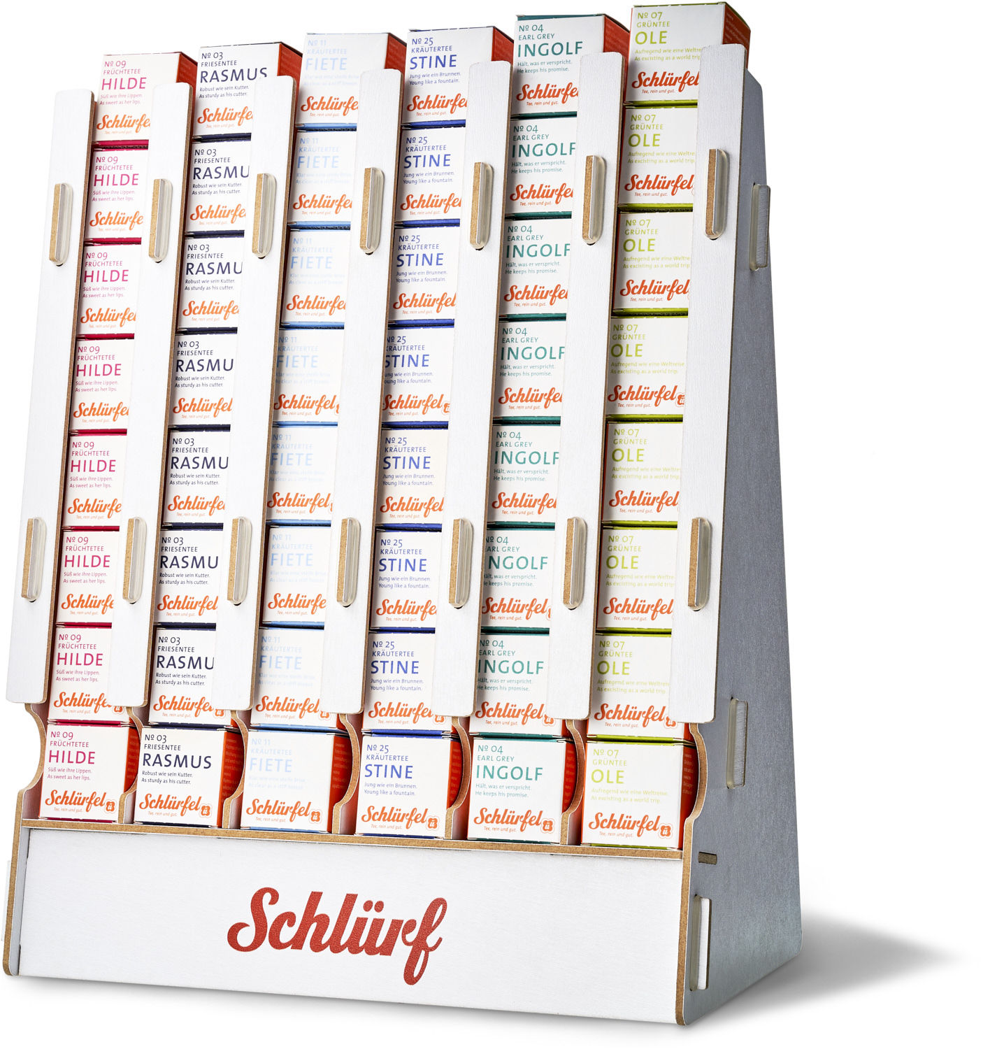Schlürfel-Präsentationsdisplay, 6 Reihen