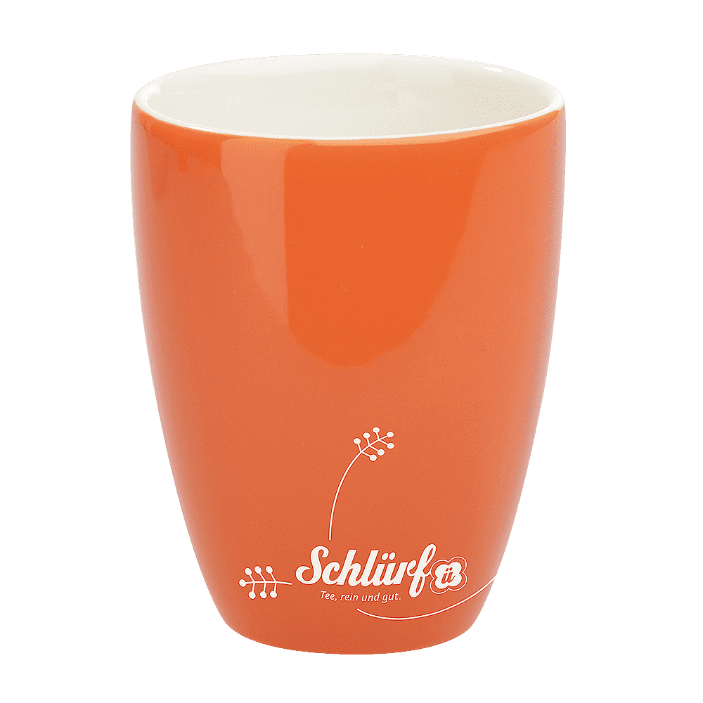 Porzellanbecher ohne Henkel, orange, 195ml