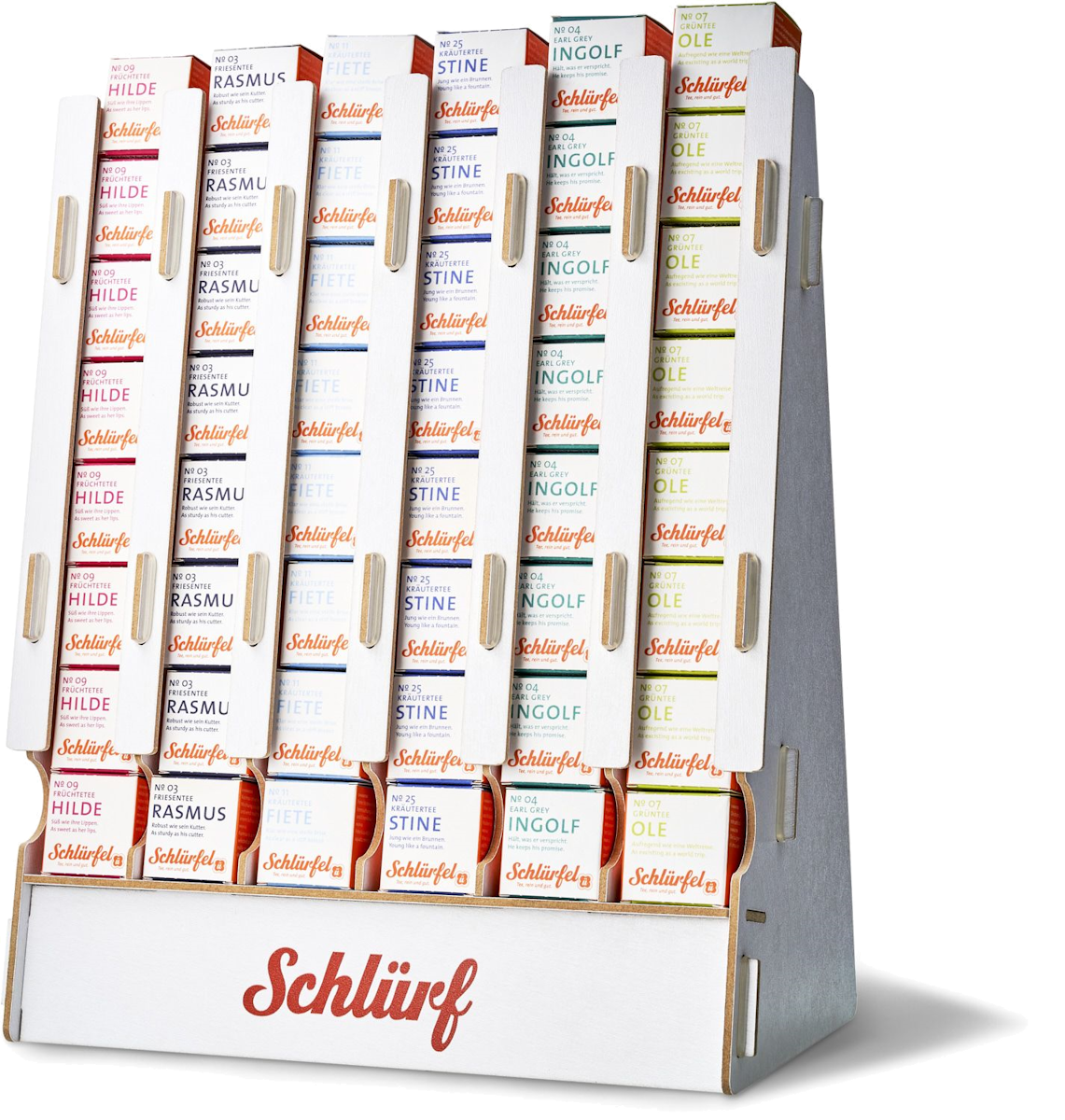 Schlürfel-Präsentationsdisplay, 6 Reihen