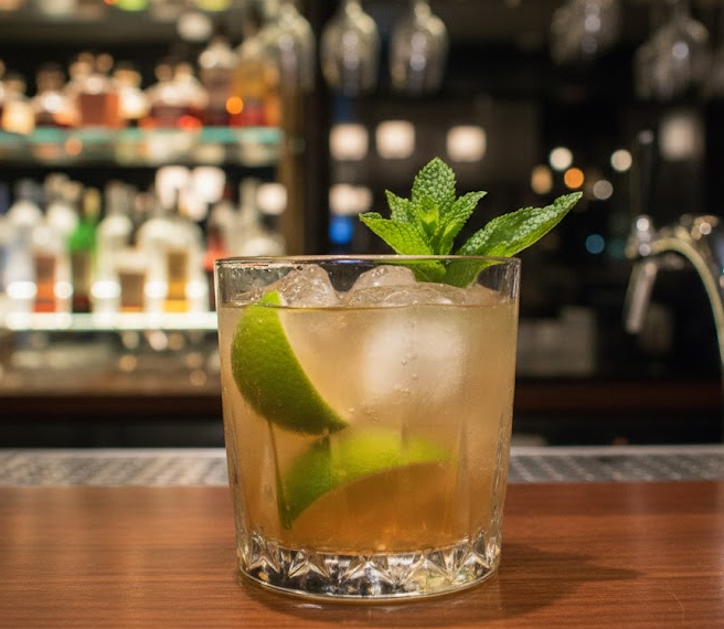 Eistee-Mojito mit Minze