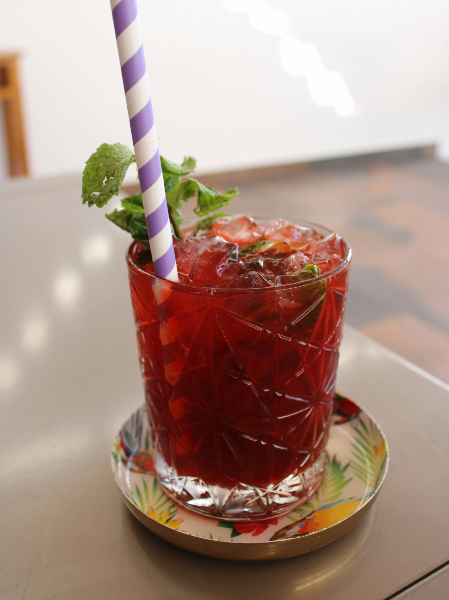 Hildes Garten-Eistee – fruchtiger Sommertee mit Minze und Erdbeeren