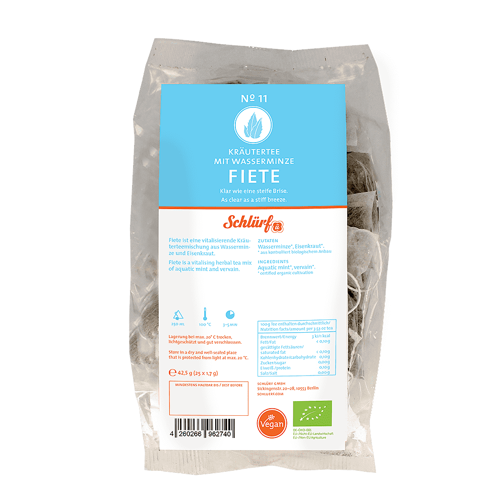 Kräutertee "Fiete" No. 11 - Tüüte Kräutertee "Fiete" No. 11 - Tüüte
